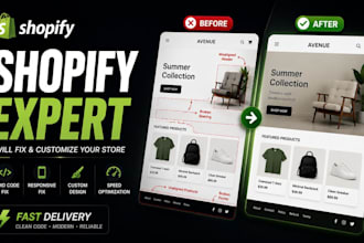 fix shopify bugs, custom code issues, and responsive problems