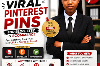 design viral pinterest pins for blog, etsy and ecommerce