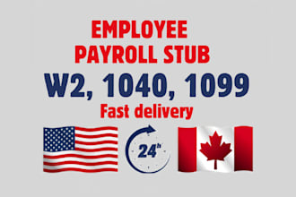 prepare employee payroll stub