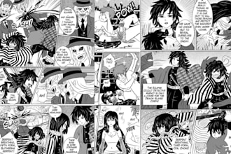 draw nsfw manga, comic book illustration ,webtoon manga artist nsfw
