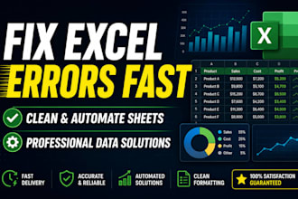 fix, clean, format and automate excel or google sheets fast