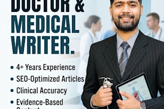 write medical article and health blogs as a licensed doctor