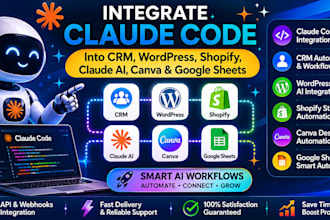 integrate claude code into CRM wordpress shopify claude ai to canva google sheet