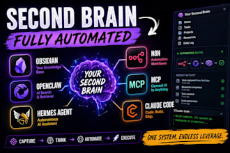 setup openclaw hermes agent obsidian vault n8n mcp claude code second brain vps