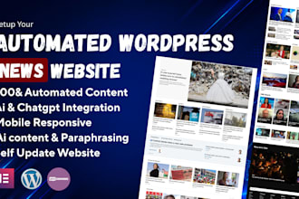 create a responsive ai automated news website with wordpress