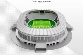 design 3d cgi stadium, indoor sports arena, and sports facility exteriors