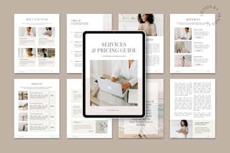 design a stunning services and pricing guide in canva