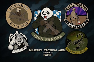 design custom military tactical army logo patch badge