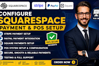 configure squarespace payment stripe paypal square payments pos setup