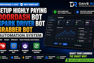 setup highly paying doordash bot spark driver bot grabber bot automation system