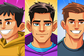 draw a cartoon profile picture or avatar