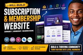 build subscription website membership website community subscription website