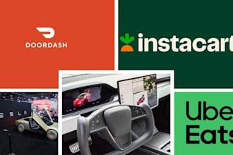 create automated instacart bot, doordash bot spark driver bot, uber eats bot