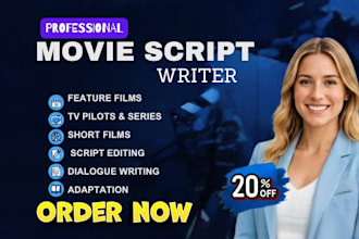 script write your tv series, screenplay, movie script