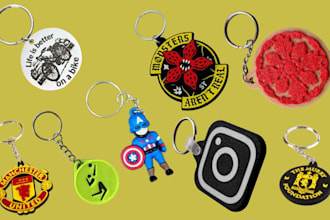 design 3d keychain, 3d lightbox or coaster from image logo or text in stl, 3mf