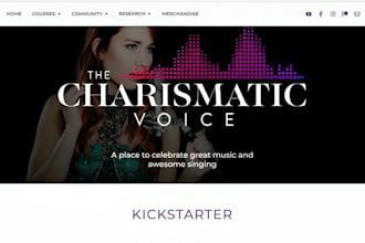 design squarespace voice actor website singer website music producer audiobook