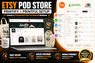 setup etsy shop etsy print on demand printify printful etsy seo print on demand