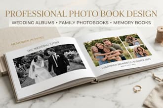 design professional photo book wedding album family photobook and photo album