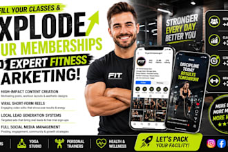 grow your fitness gym yoga studio with expert social media marketing for leads