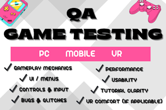 qa test your PC, mobile, VR game
