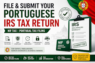file and submit your portuguese irs, nif tax return