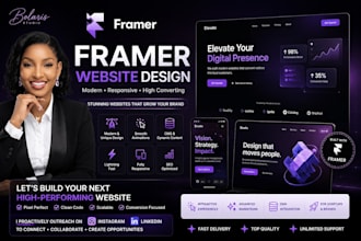 design modern framer website for startups, saas and personal brands
