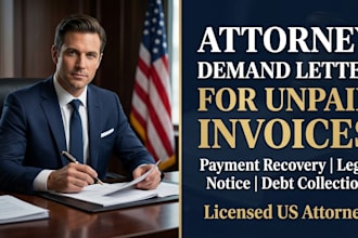 draft an attorney demand letter for unpaid invoices and non payment