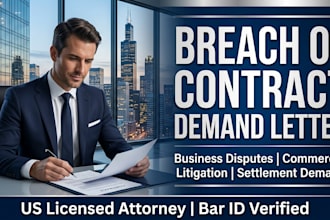 draft a breach of contract demand letter for business disputes