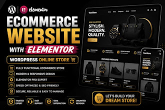 ecommerce website with elementor, wordpress store, online store with elementor