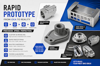 rapid prototype industrial product designs mechanical cad models for engineering