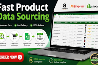 source product data from e commerce sites in excel fast sourcing agent