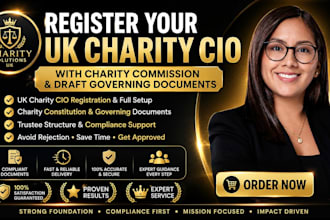 register UK charity cio with charity commission and draft governing documents