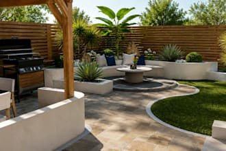 design your backyard, garden or patio with 3d rendering
