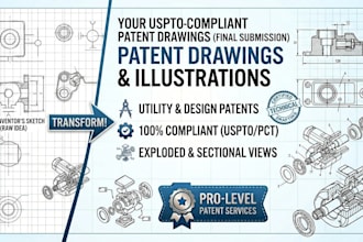 create expert uspto patent drawings and illustrations for your invention