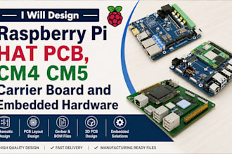 design raspberry pi hat pcb cm4 cm5 carrier board and embedded hardware