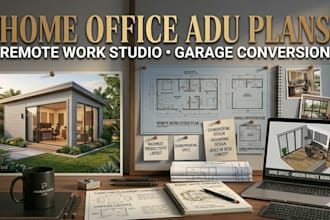 design airbnb adu floor plans for home office and remote work studio projects