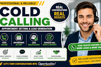 cold calling, lead qualification, and appointment booking
