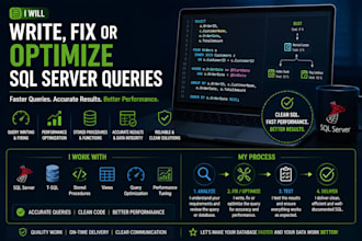 write, fix, or optimize sql server queries