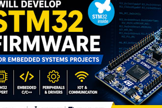 develop stm32 firmware for embedded systems projects