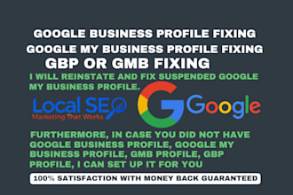 expert reinstate and fix suspended suspension google my business profile gmb gbp