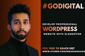 develop a professional wordpress website with elementor