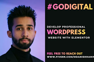 develop a professional wordpress website with elementor