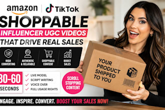 high converting amazon and tiktok shoppable influencer ugc videos to boost sales