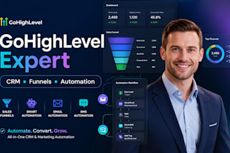 build gohighlevel CRM ghl  funnels highlevel automation and saas setup