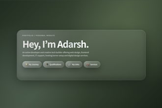design a professional portfolio or business website at an affordable price