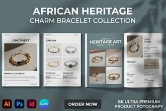 design apparel line sheet product catalog for b2b jewelry wholesales