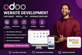 odoo website development customize odoo erp fix install upgrade odoo software