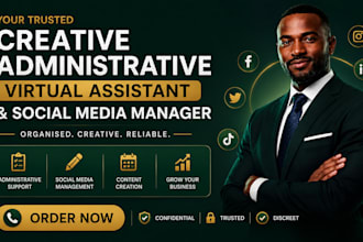 be your creative administrative virtual assistant and social media manager