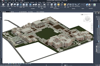 do revit bim 3d modeling, cad drafting, sketchup modeling, and 3d visualization