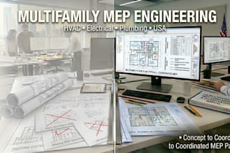 design USA multifamily apartment mep engineering drawings